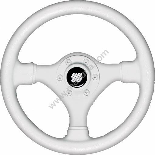 KIEROWNICA V32, 335 MM, BIAŁA, OBRĘCZ I RAMIĘ PVC