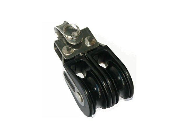 BLOK PODWÓJNY 2X28 MM, ŁOŻYSKOWANY, Z SZEKLĄ