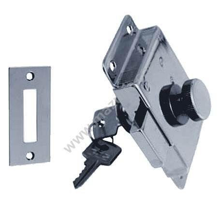 ZAMEK NA KLUCZ 98X58 MM MOSIĄDZ CHROM PRAWY