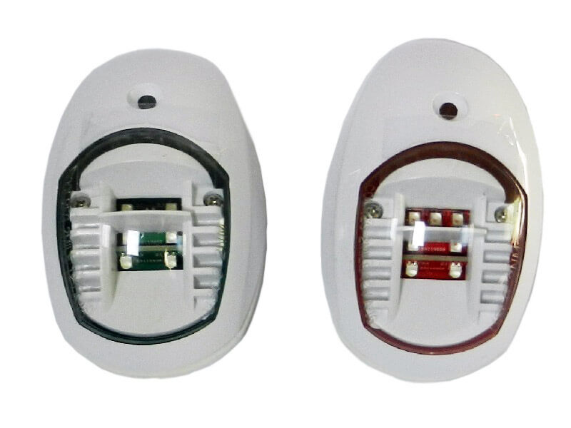 LAMPY LED CZERWONA I ZIELONA BIAŁE