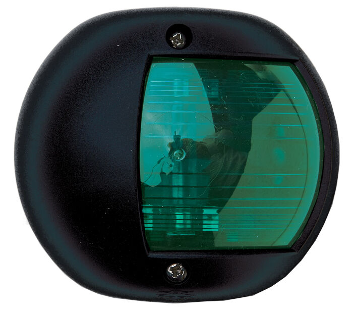 LAMPA BOCZNA ZIELONY, CZARNY PVC, 90X100X50 MM