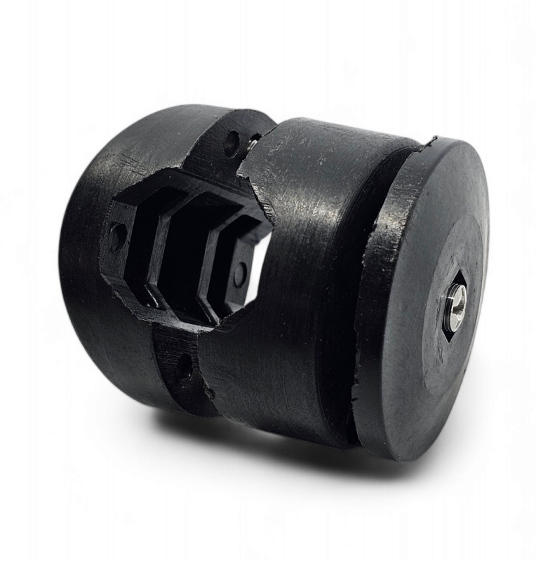 UCHWYT DO KOSZA NA ODBIJACZ, RELING 22 MM, PVC