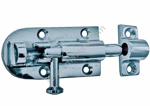 ZASUWKA 55X28 MM MOSIĄDZ CHROM Z OCZKIEM