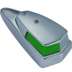 LAMPA BOCZNA ZIELONA, CHROMOWANA, 152X63X45 MM