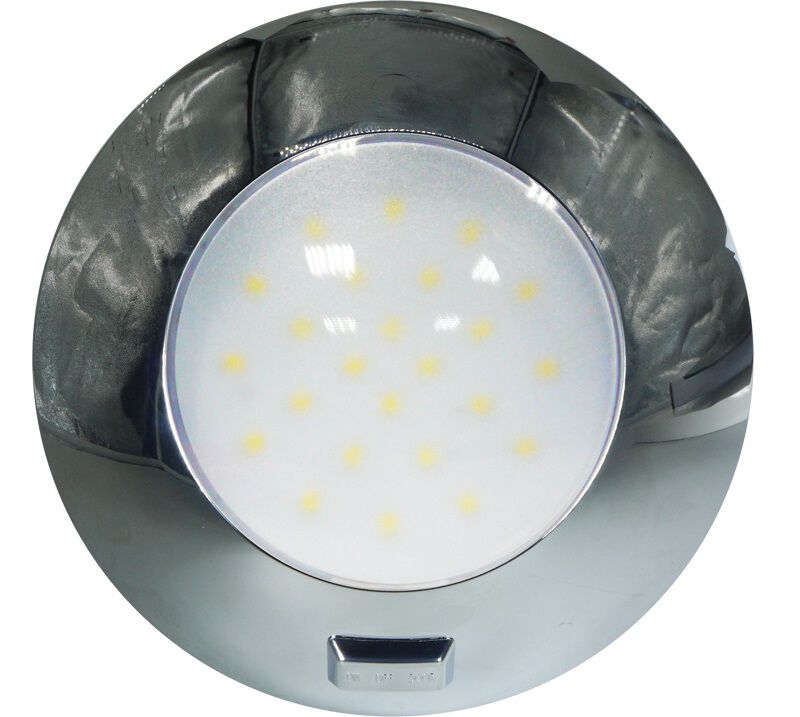 LAMPA LED 143MM, 12-24V, Z WŁĄCZNIKIEM, PVC/CHROM