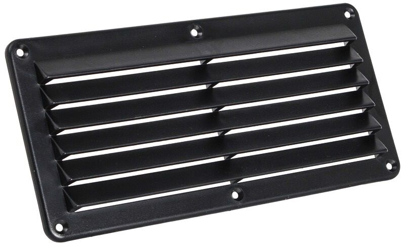 KRATKA WENTYLACYJNA 125X260 MM CZARNY PVC