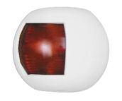 LAMPA BOCZNA CZERWONA, BIAŁY PVC, 63X70X38 MM