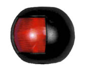 LAMPA BOCZNA CZERWONA, CZARNY PVC, 63X70X38 MM