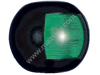 LAMPA BOCZNA ZIELONA, CZARNY PVC, 63X70X38 MM