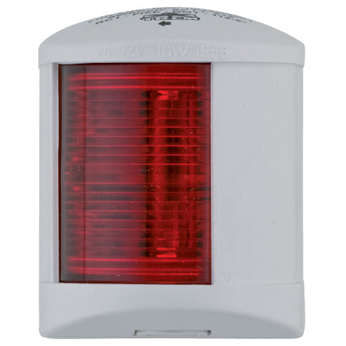 LAMPA BOCZNA CZERWONA, BIAŁY PVC, 58X74X58 MM
