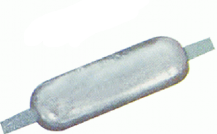 ANODA CYNKOWA 0.60KG / 115x60x17MM