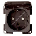 GNIAZDO ELEKTRYCZNE 230V, 52X52MM - KOLOR BRĄZOWY