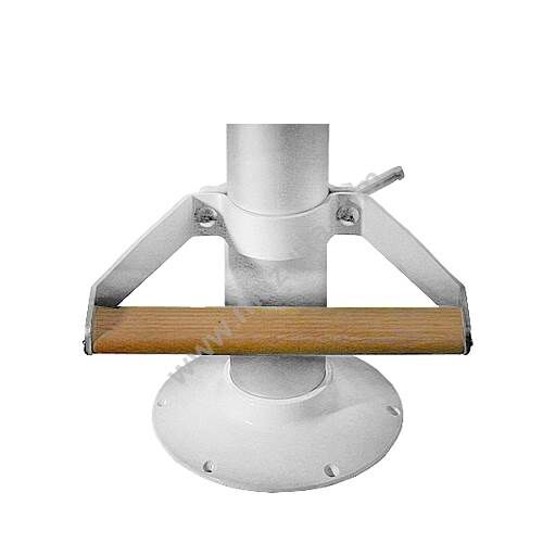 STOPKA NA NOGĘ FOTELA, DREWNO TEAK, ALUMINIUM ANOD