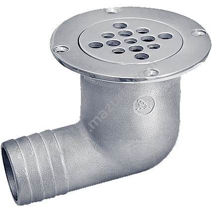 ODPŁYW Z KOKPITU 38 MM 95 STOPNI Z SITKIEM AISI316