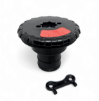 WLEW DO PALIWA 38 MM PVC CZARNY