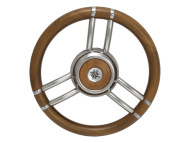 KIEROWNICA 350 MM OBRĘCZ TEAK, RAMIONA NIERDZ