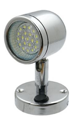 LAMPA ŚCIENNA, KINKIET LED 8-30V/3W STAL NIERDZEW