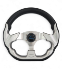 KIEROWNICA SPORT PLUS 320 MM SREBRNO-CZARNA