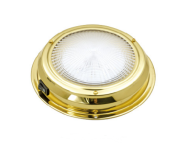 LAMPA KAJUTOWA 140 MM 12V MOSĘŻNA, LEDOWA