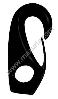KARABIŃCZYK DO LIN GUMOWYCH 4 MM CZARNY
