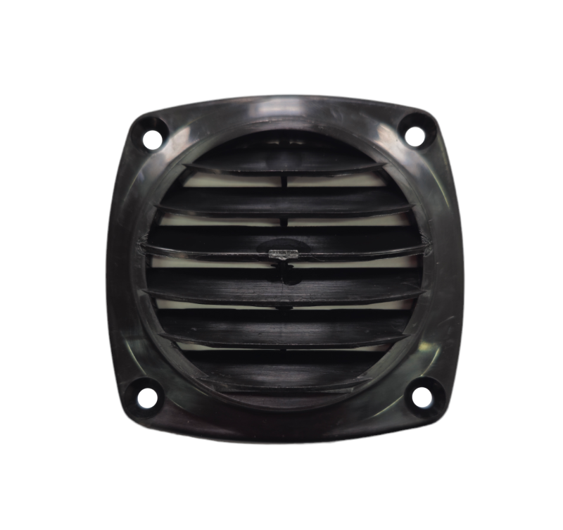 KRATKA WENTYLACYJNA 82X82 MM, CZARNY PVC