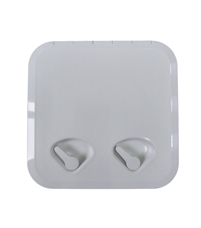 LUK 370X375 MM NA KLAMKĘ PVC BIAŁY/GŁADKI