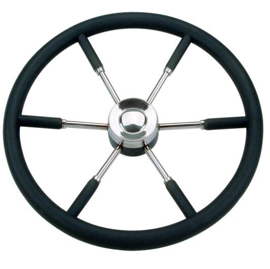 KOŁO STERU 550 MM PVC-NIERDZ. CZARNE