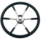 KOŁO STERU 550 MM PVC-NIERDZ. CZARNE