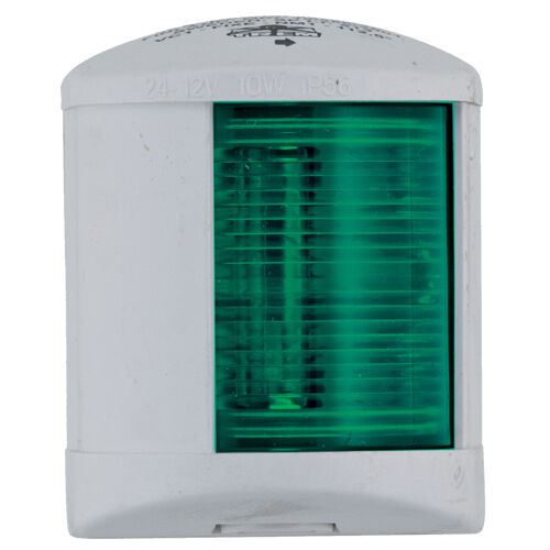 LAMPA BOCZNA ZIELONA, BIAŁY PVC, 58X74X58 MM