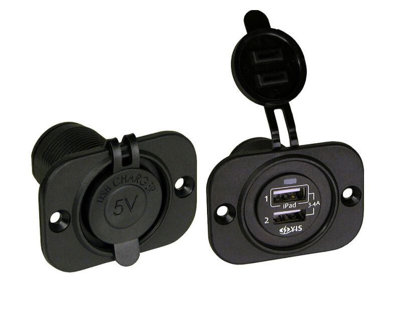 GNIAZDO USB PODWÓJNE  2,4 A + 1 A