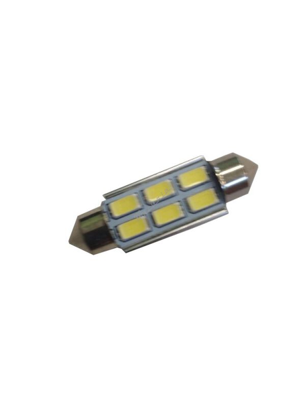 ŻARÓWKA RURKOWA LED 12V 39mm  6 DIÓD, TYP SV 8.5