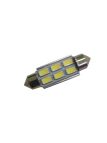 ŻARÓWKA RURKOWA LED 12V 39mm  6 DIÓD, TYP SV 8.5