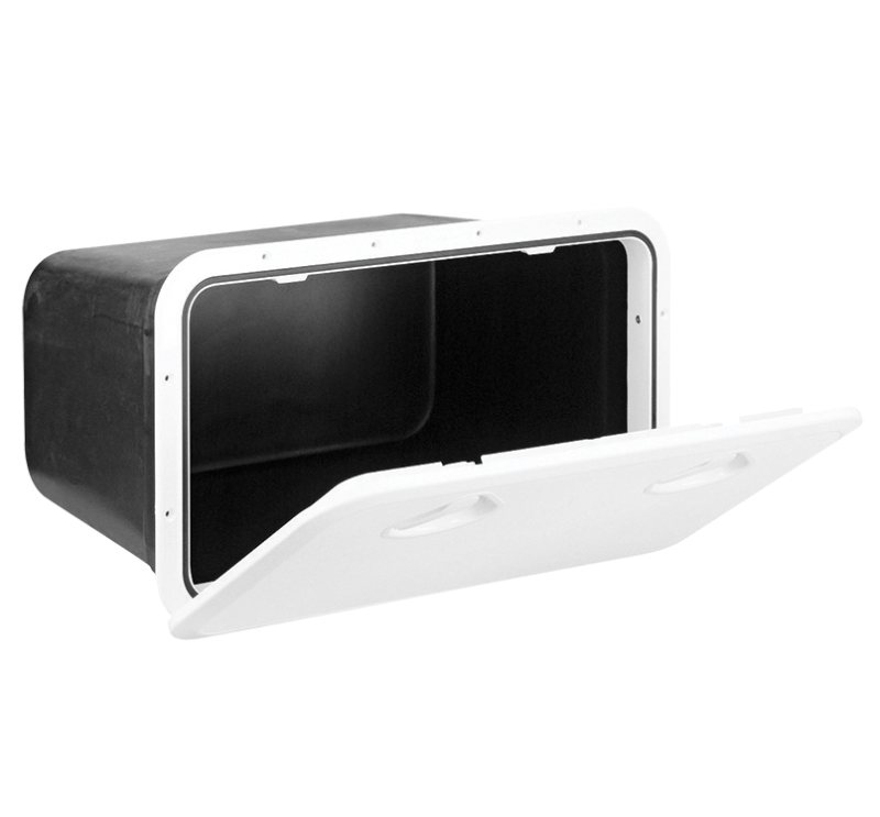 SCHOWEK 353X606 MM NA KLAMKĘ, BIAŁY PVC