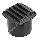 KRATKA WENT.125X125 MM NA PRZEWÓD 100MM PVC CZARNA