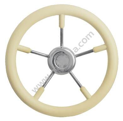 KIEROWNICA 350 MM, OBRĘCZ IVORY, RAMIĘ NIERDZEWNE