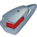 LAMPA BOCZNA CZERWONA, CHROMOWANA, 152X63X45 MM