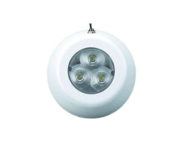 LAMPA KAJUTOWA 90 MM LED 12/24V PVC WŁĄCZNIK