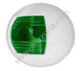 LAMPA BOCZNA ZIELONA, BIAŁY PVC, 74X70X35 MM