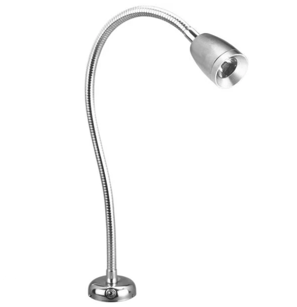 LAMPA DO CZYTANA LED 10-30V, GIĘTA, MOSIĄDZ CHROM