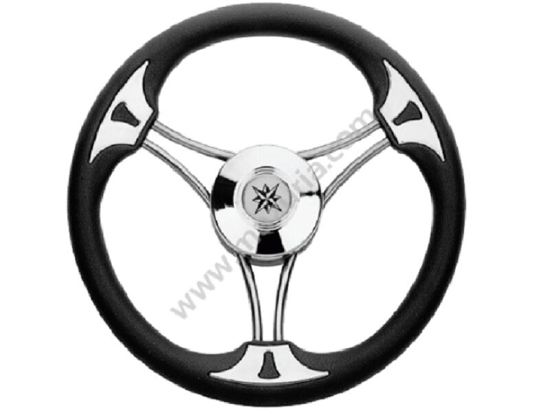 KIEROWNICA 350 MM OBRĘCZ CZARNE PVC, RAMIONA NIER
