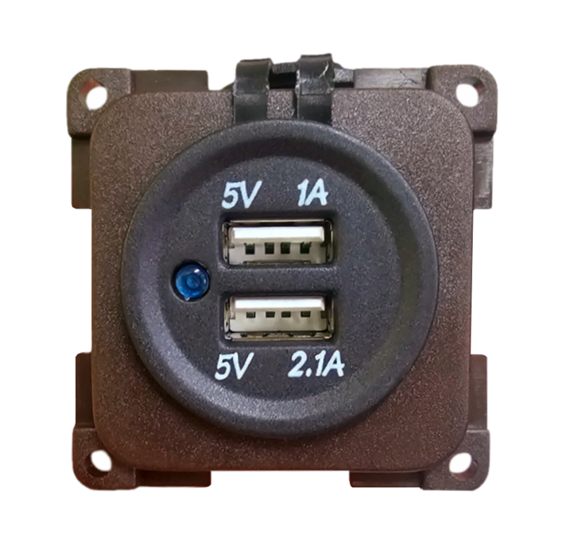 GNIAZDO USB 5V/1A BRĄZOWE