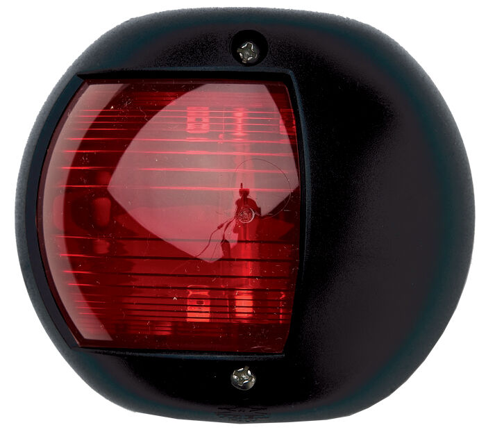 LAMPA BOCZNA CZERWONA, CZARNY PVC, 90X100X50 MM