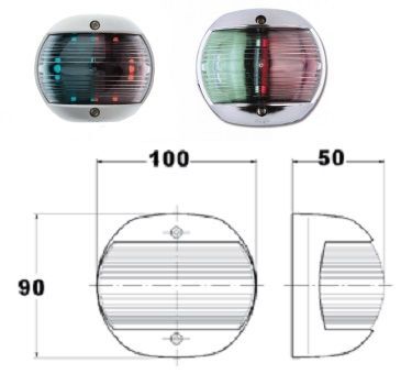 LAMPA RUFOWA BIAŁA, CZARNY PVC, 90X100X50 MM