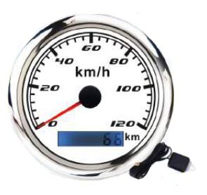 PRĘDKOŚCIOMIERZ GPS DO 120 KM/H BIAŁY, NIERDZEWNA