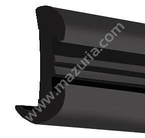 LISTWA MONTAŻOWA PROFILU W48, CZARNA PVC