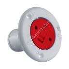 WLEW DO PALIWA 38 MM PVC BIAŁY