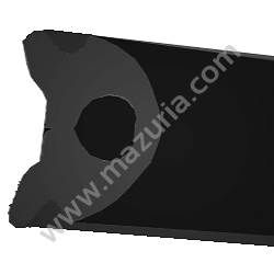 PROFIL DO ŁODZI, TYP TR 40, CZARNY PVC