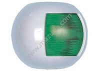 LAMPA BOCZNA ZIELONA, BIAŁY PVC, 63X70X38 MM