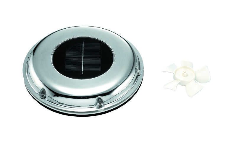 WENTYLATOR UFO 217X31MM Z BATERIĄ SŁONECZNĄ NIERDZ