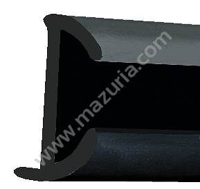 LISTWA MONTAŻOWA PROFILU TR 37, CZARNA PVC